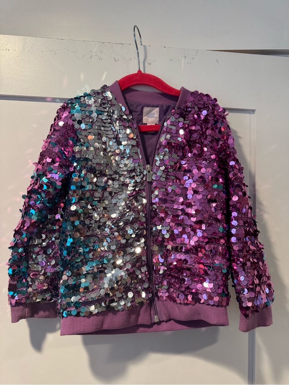 More than Magic - Girls Sequin Jacket - Purple Multicolor size xs